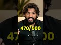 470/500 in Intermediate exam | Day 1 Exam Prep | Important Questions List
