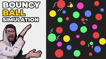 JavaScript Bouncy Ball Simulator Tutorial - HTML5 Canvas
