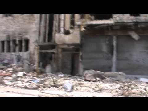 حمص المحاصرة 30 5 2013 دمار هائل بشارع الميماس في حي القصور