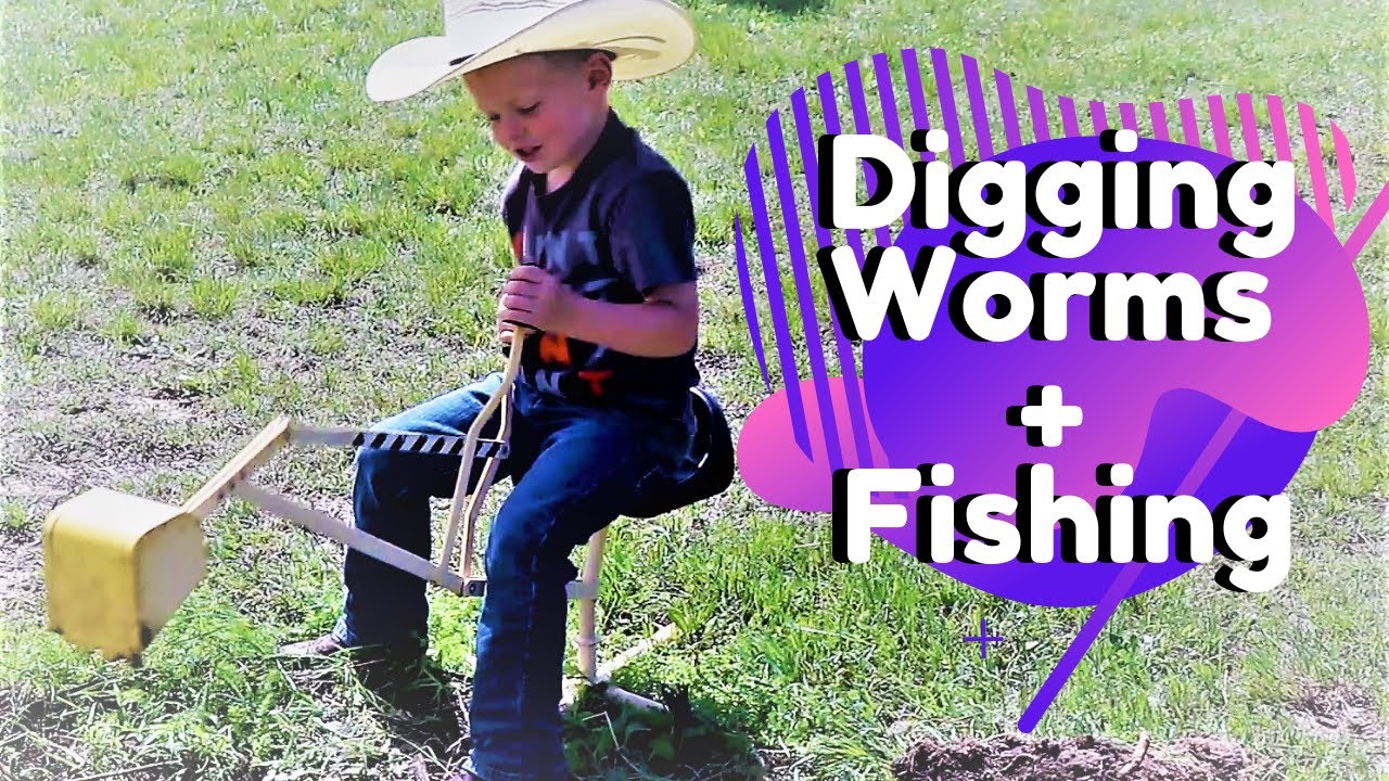 Digging worms and fishing