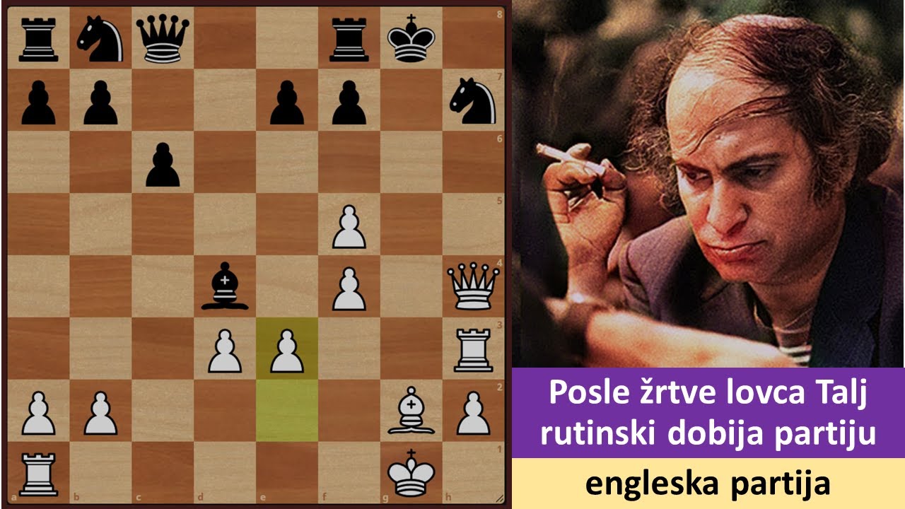 Posle žrtve lovca Talj rutinski dobija partiju - engleska partija