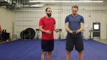 Banded external rotation with overhead lift