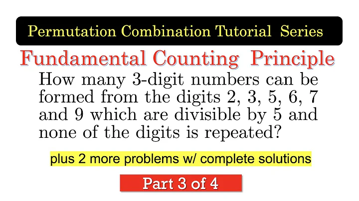 PMCB03 Fundamental Counting Principle Sample Problems Part 2 [English subtitles]