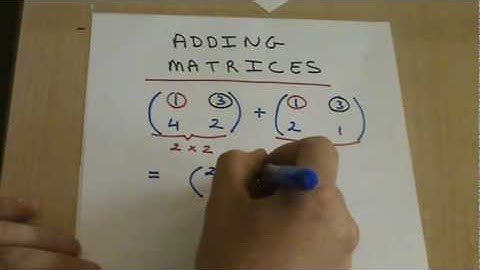 Adding 2x2 Matrices
