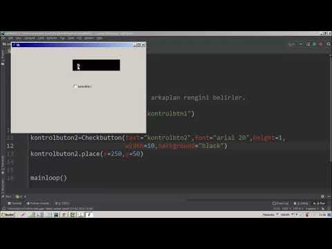Pencereye Checkbutton ekleyelim Python Tkinter #27