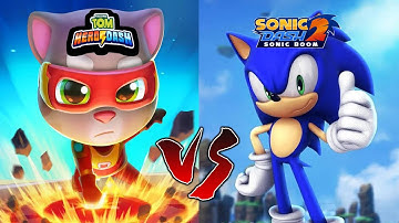 SONIC DASH  VS TALKING TOM HERO DASH | Gameplay android/iOS