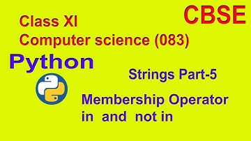 Membership Operator In Python String