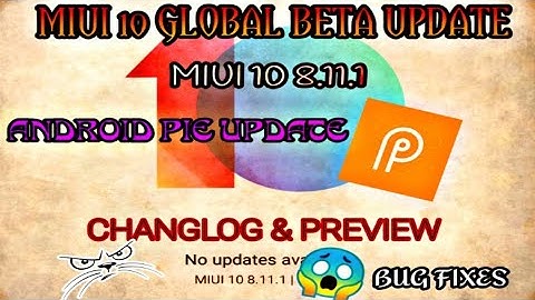 MIUI 10 Global Beta 8.11.1 Changlog Preview & Bug Fixes 😜😱😠 || Android Pie is Confirmed ||