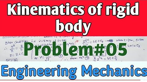 Kinematics of rigid body 06 || Problem 05 || Engineering Mechanics || Sumit Dwivedi ||