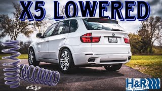 How To Install H&R Springs On a BMW X5. Lowering a E70 BMW X5