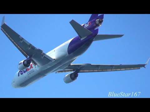FedEx Express McDonnell Douglas MD-11F (N598FE) takeoff from KIX/RJBB (Osaka - Kansai) RWY 06R