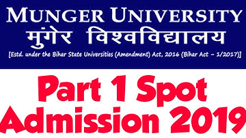 Munger University University BA part 1 spot admission 2019