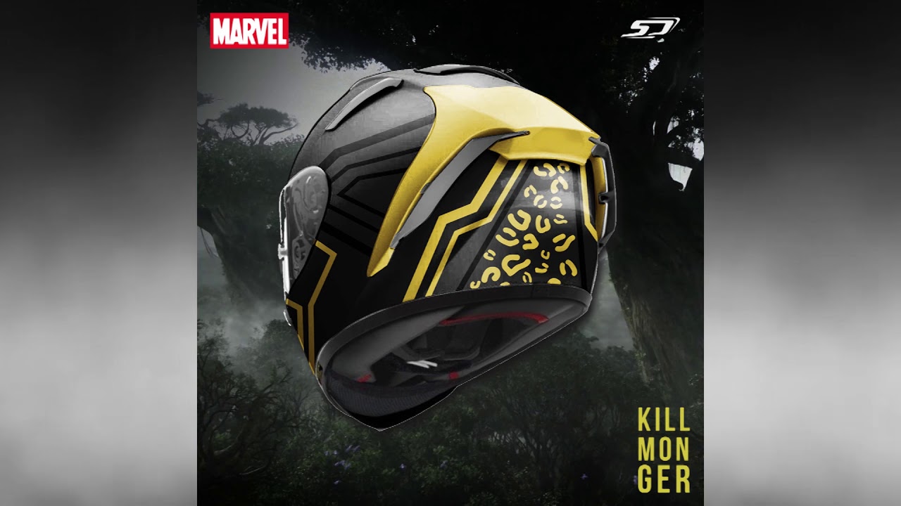 Black Panther Custom Motorcycle Helmet Airbrush