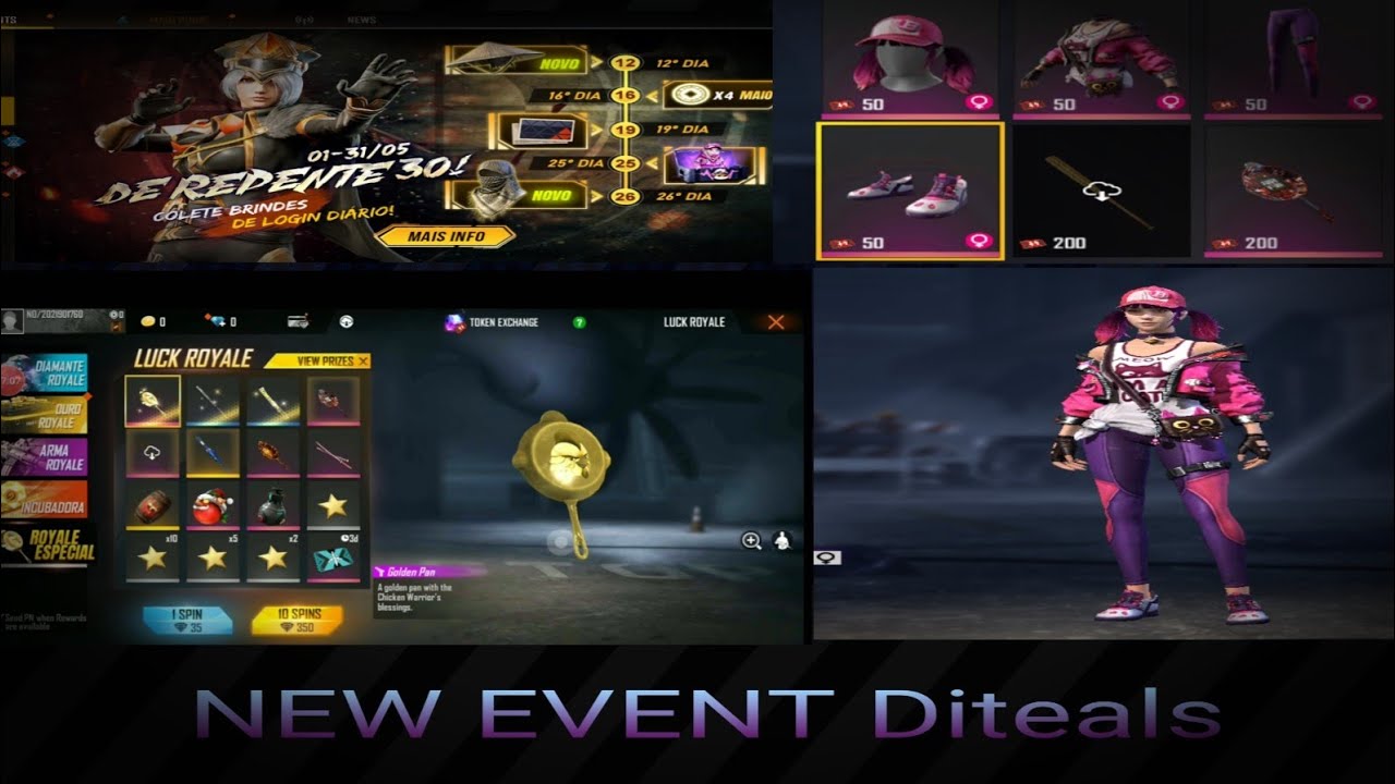 new event Diteals Free fire watch full video YouTube