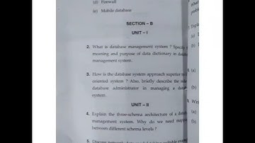 MDU BBA 4 th semester Data Base management system 2018