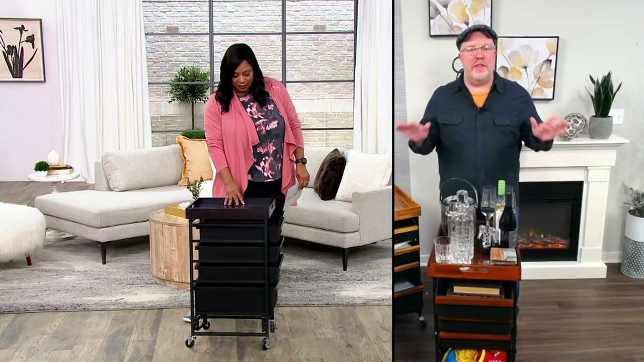 Oasis Collapsible Multi-Drawer Storage Cart w/ Removable Tray on QVC