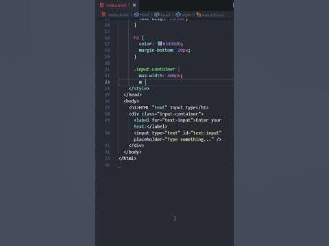 HTML "text" Input Type - Beginner Tips | HTML CSS - YouTube