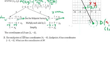 1.7 - Midpoint and Distance in the Coordinate Plane - GeomOnline
