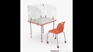 Paragon CLEAN™ - Clamp-On Desk Divider
