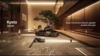 Late Night Kyoto Jazz - Relaxing Japanese Hotel Lobby Ambience with Zen Garden | 京都の夜のジャズ