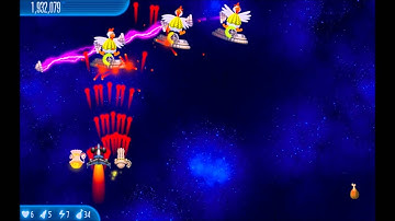 Chicken Invaders 5: Cluck of The Dark Side . Chapter 2: Mad Madam Madámme . (Rookie) Gameplay