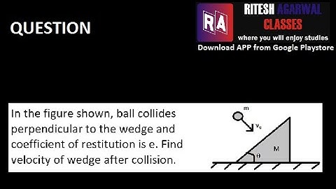 Oblique Collision between wedge and ball || Question || Physics || Ritesh Agarwal || JEE || NEET