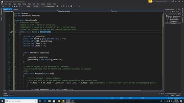 Queue implemented using a circular array in C#
