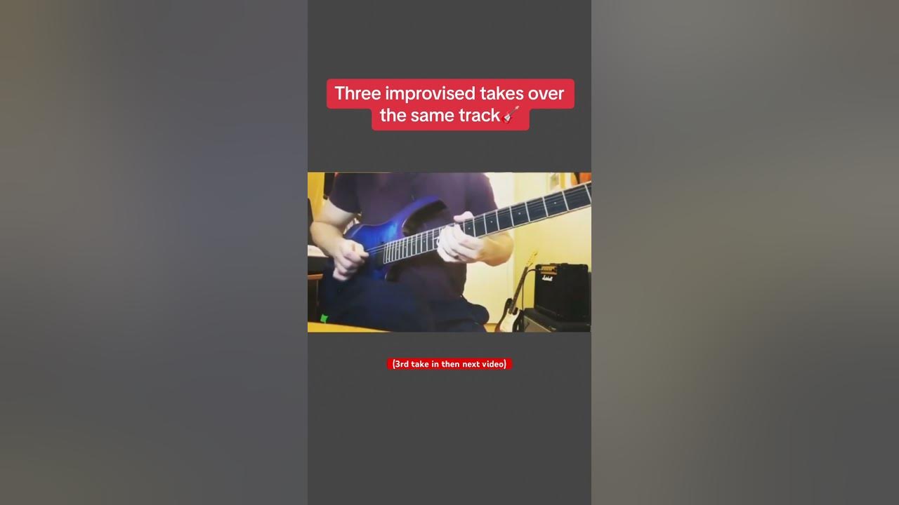2 improvised takes over the same track - #guitarlessons #guitarsolo #shredguitar #guitarpractice