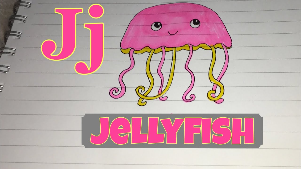 How To Draw A Jellyfish | Alphabet Animal | Letter J - YouTube