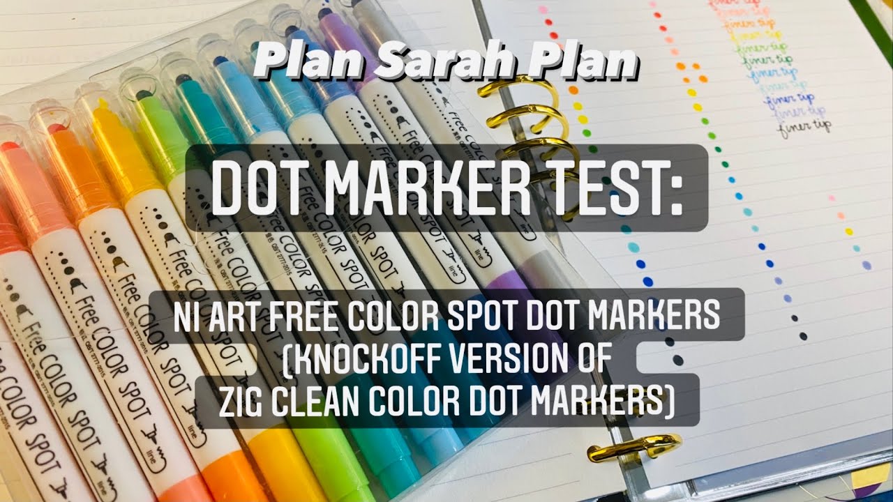 What's the best COLOR DOT MARKER for your planner? TomBow v. Zig Color Dot  Marker Reviews & Swatches 
