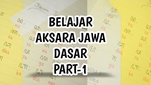 BELAJAR MENULIS AKSARA JAWA DASAR⁉️ Aksara Jawa part-1