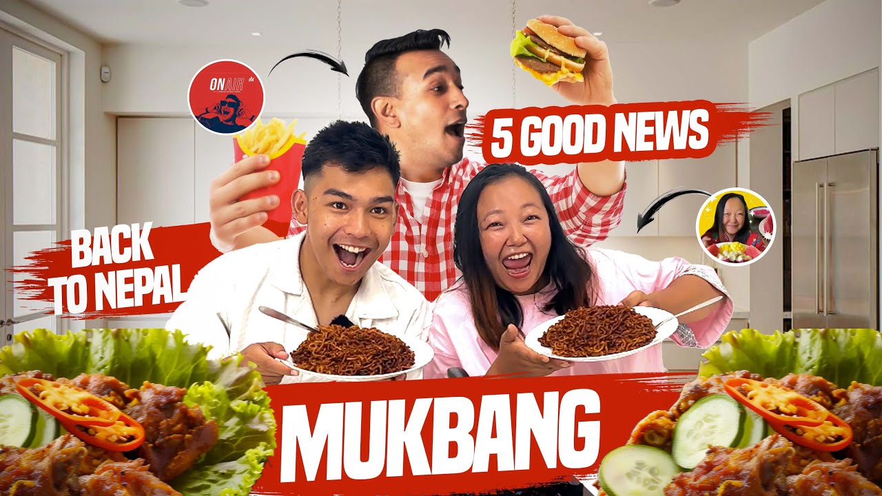Mukbang with @Binduli ft. @becomingsanjay | Back to Nepal ft. 5 Good ...