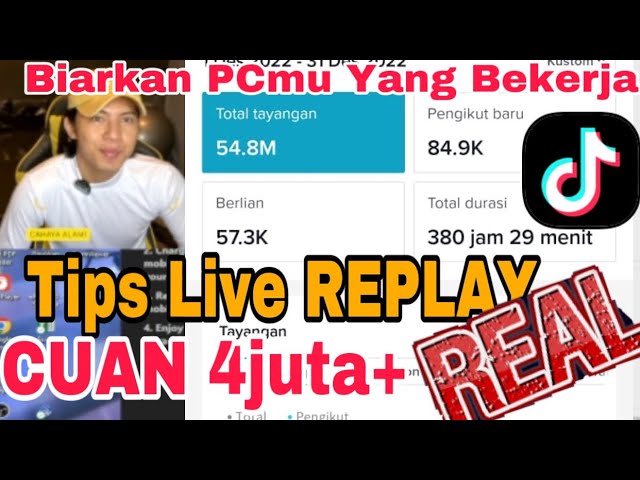 Live R3PL4Y Hasilkan 4,3 JUTA dan 100K Followers Dalam 1 Bulan - di TikTok (Lemon) class=