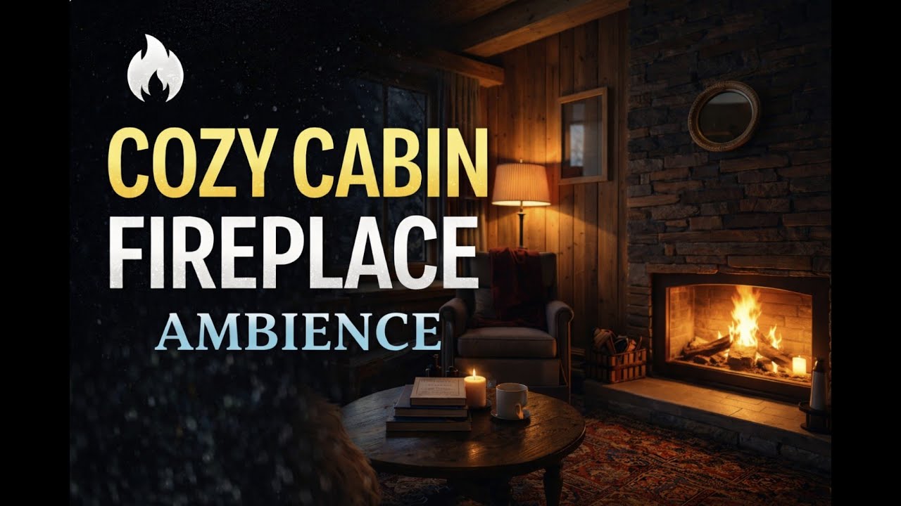 A Winter Cabin by the Fire — Soft Jazz for Cozy Nights & Gentle Focus 🔥❄️