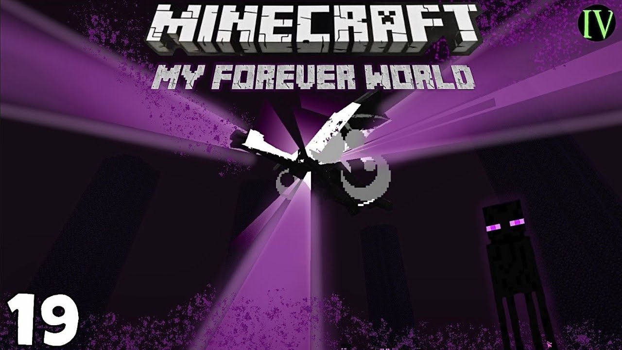 I Finally Fought the Ender Dragon in my Forever World - Minecraft : Episode 19
