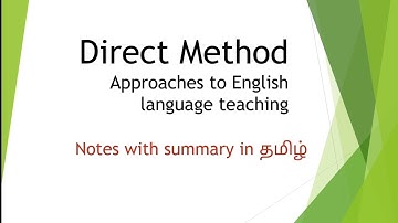 #direct method #approaches to english language teaching #notes #summary in #tamil #students#tnpsc#yt