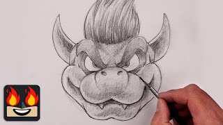 How To Draw Bowser | Super Mario Sketch Tutorial