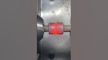 Friction welding #cnc #cnclathe #carbide #cncmachine