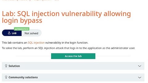 Web Security Academy | SQLi | 2 - Login Bypass