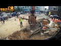 영웅건기 엥콘틸트로테이터(engcon tiltrotator) 활용 지역난방 아파트인입 되메우기작업(엥콘문의010-7195-6971)