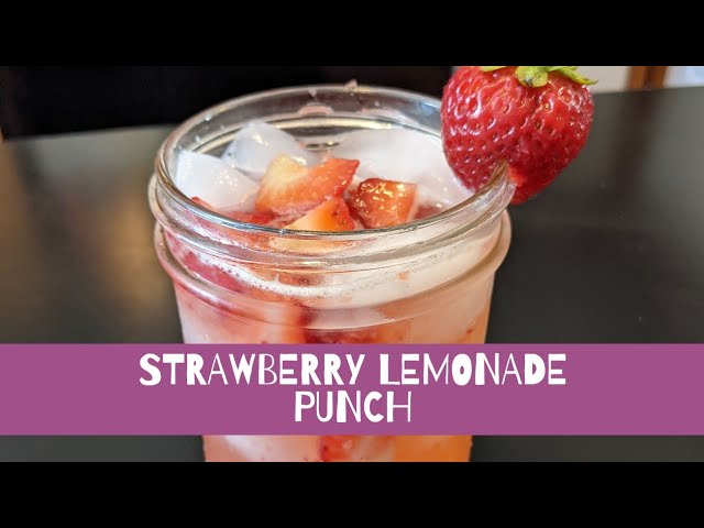 Strawberry Lemonade Party Punch Recipe - VIDEO!!