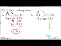 1.2 Multi-Step Equations (Variables One Side/Distribute)