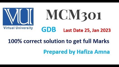 MCM301 (Communication skills)||GDB solution fall 2023||100% correct solution||GDB solution