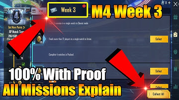 BGMI M4 Week 3 All Missions | PUBG M4 Week 3 All Missions | BGMI C1S2 M4 All Mission Explain