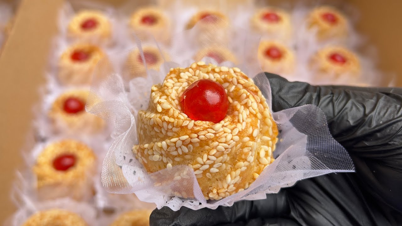 حلوة معسلة بالجلجلان تذوب فالفم بمكونات سهلة واقتصادية توالم بزاف المناسبات الصيفية #حلويات