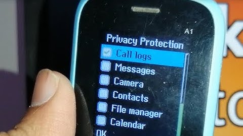 how to set password on call logs in lava a1 mobile
