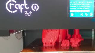 Craftbot 3 Printing - E-Nable Test Print