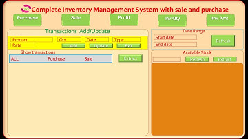 Complete inventory management System in Excel VBA (Part 1 design)