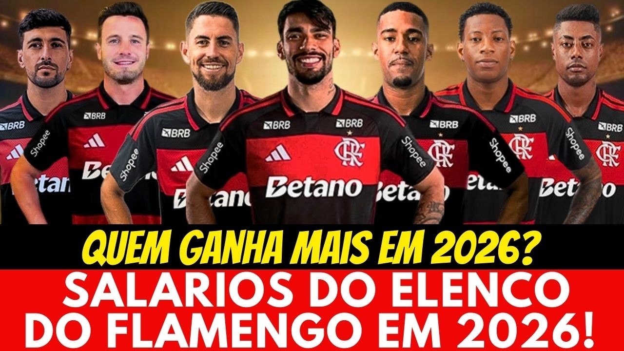 SALÁRIOS MILIONÁRIOS DO ELENCO DO FLAMENGO EM 2026!!