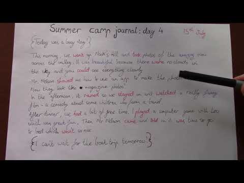 Grade 5 | English - Lesson 9 Journal entries